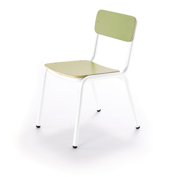 Silla infantil 210 T1 pata Blanca asiento Verde claro