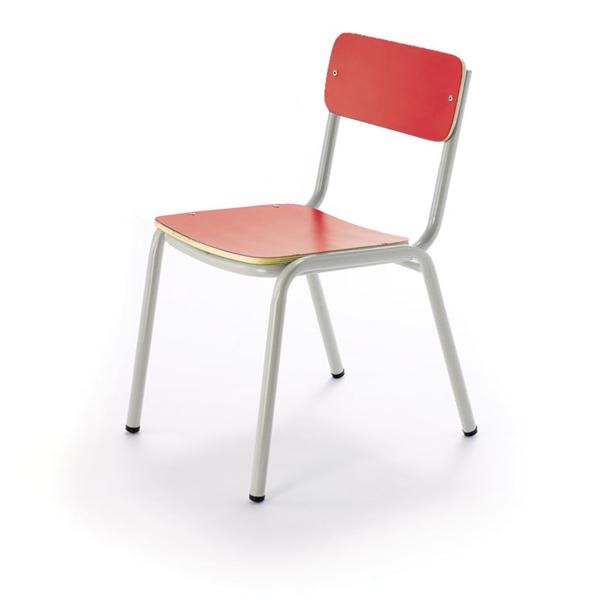 Silla infantil 210 T1 pata Gris asiento Roja