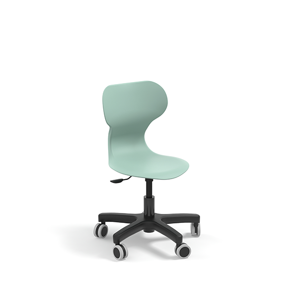 Silla baja giratoria Mia Mini Lift Verde Mint