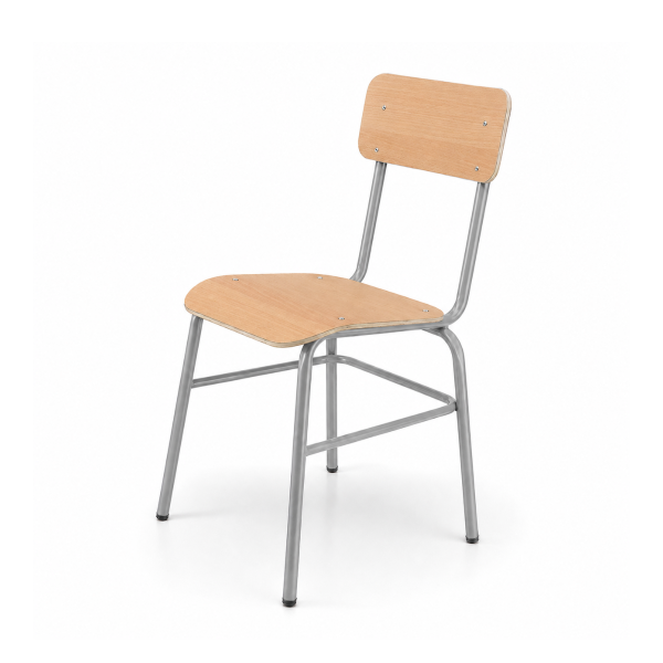 Silla 278 T4 estruct. Gris asiento Haya