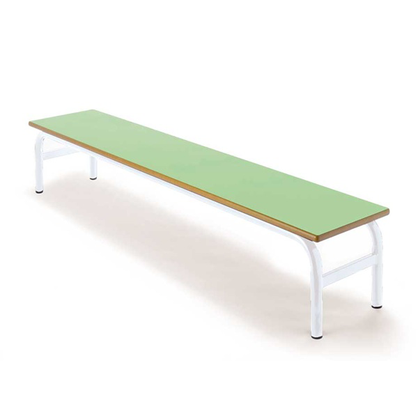 Banco inf. 394 estruct. Blanca asiento Verde manz.