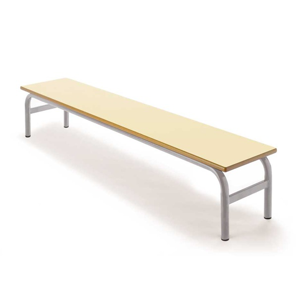 Banco inf. 394 150x30 cm estruct. Gris asiento Haya