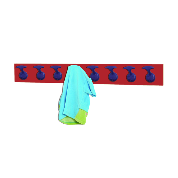 Perchero infantil 8 perchas estruct. Rojo