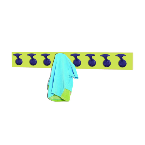Perchero infantil 8 perchas estruct. Verde