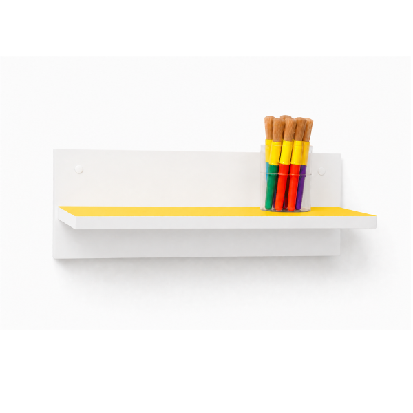 Balda soporte trasero 61 cm Blanco Amarillo