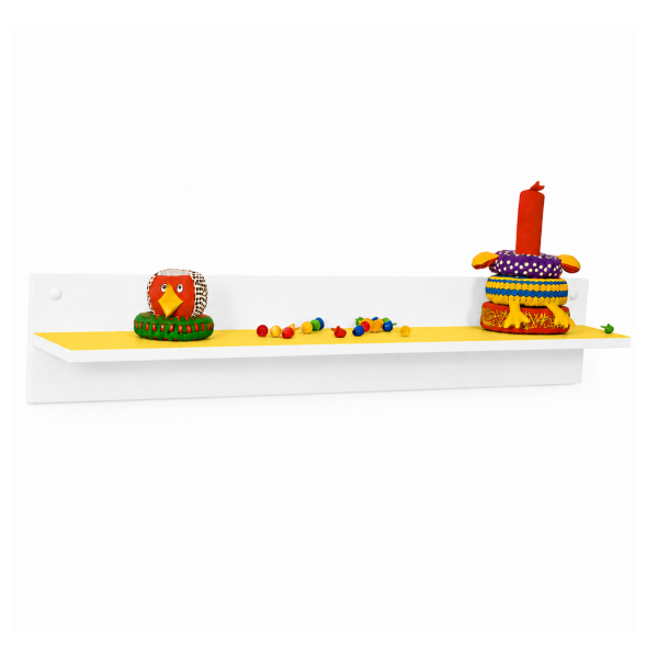 Balda soporte trasero 119 cm Blanco Amarillo