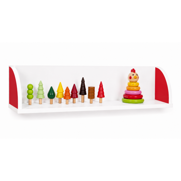 Balda laterales quesitos 119 cm Blanco Rojo
