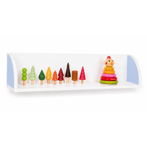 Balda laterales quesitos 119 cm Blanco Azul claro