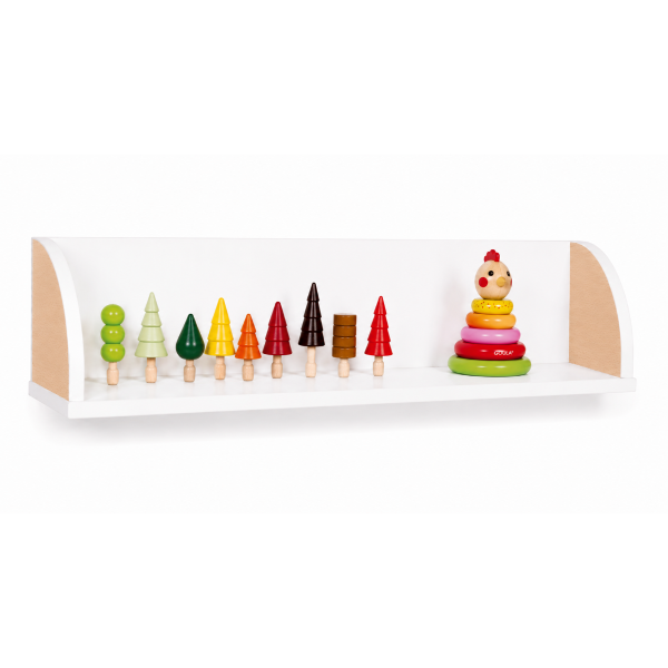 Balda laterales quesitos 119 cm Blanco Haya