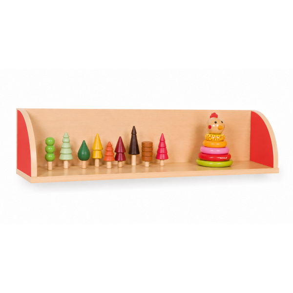 Balda laterales quesitos 119 cm Haya Rojo