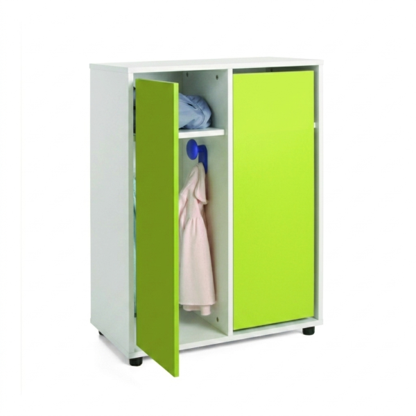 Taquilla 4 niños/as 101 cm Blanca ptas. Verde