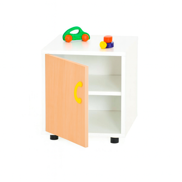 Armario superbajo 2 estant. 360 Blanco puerta Haya