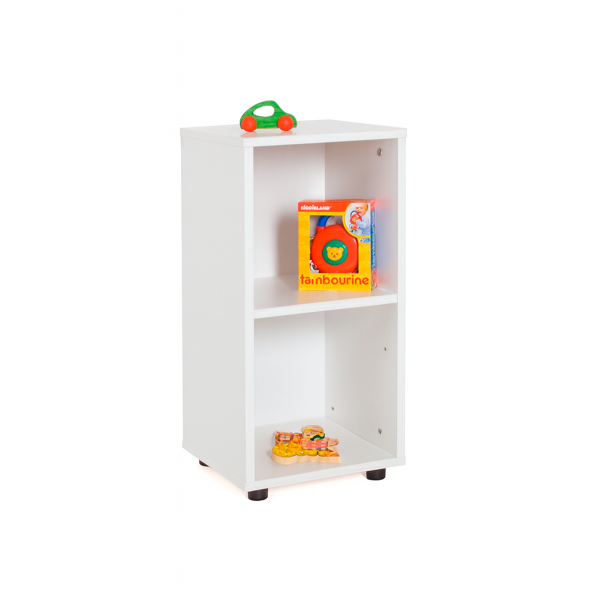 Mueble bajo abierto 2 estantes Blanco