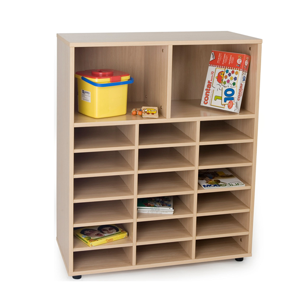 Mueble interm. casillero y 2 casillas Haya