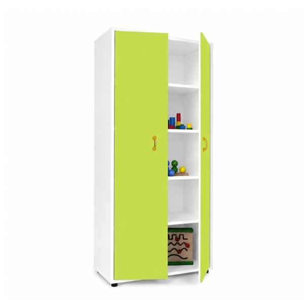Armario alto Blanco con 2 ptas. Verde claro