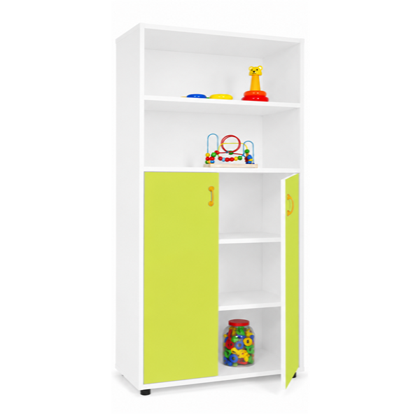 Mueble alto armario y estantería Blanco ptas. Verde claro