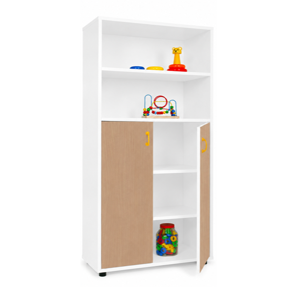 Mueble alto armario y estantería Blanco ptas. Haya