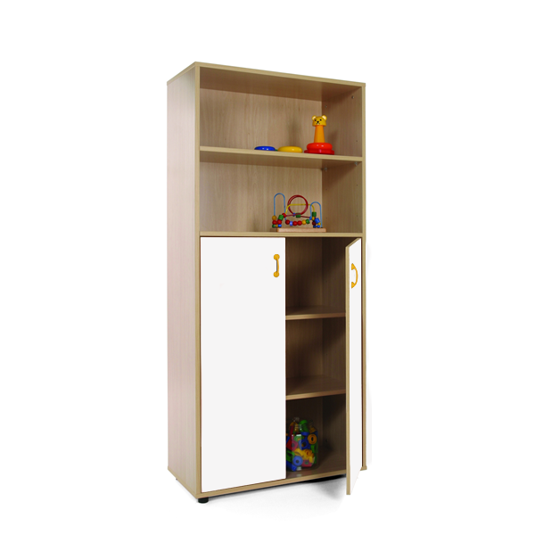 Mueble alto armario y estantería Haya ptas. Blancas