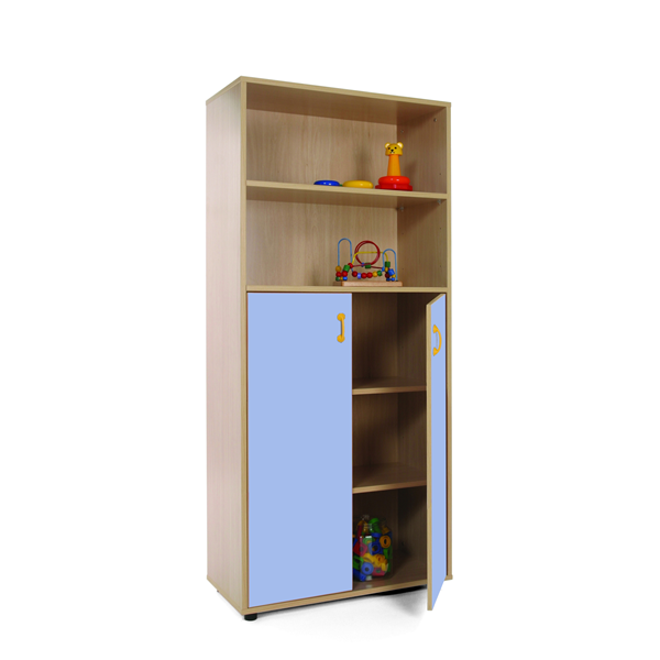 Mueble alto armario y estantería Haya ptas. Azul claro
