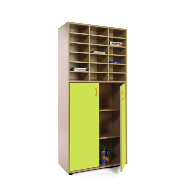 Mueble alto armario y casillero Haya ptas. Verde claro