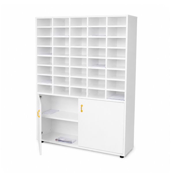 Mueble organizador profesores 121x158x34 cm Blanco Blanco