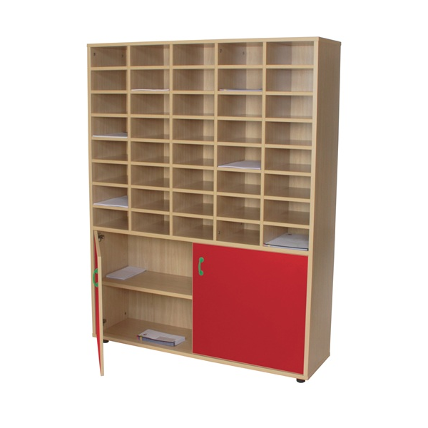 Mueble organizador profesores 121x158x34 cm Haya Rojo