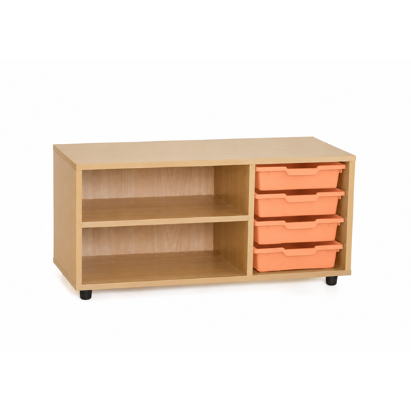 Mueble superbajo Haya 2 est. cubetas Naranja