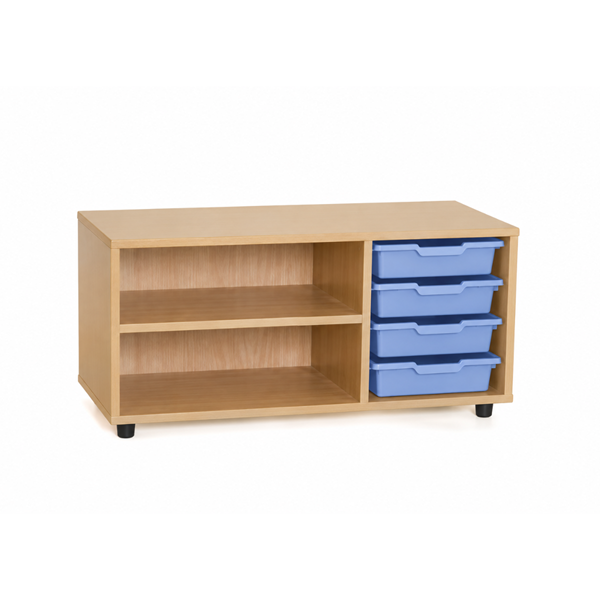 Mueble superbajo Haya 2 est. cubetas Azul