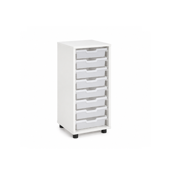 Mueble bajo cubetero Blanco 1 col. cubetas Trasl.