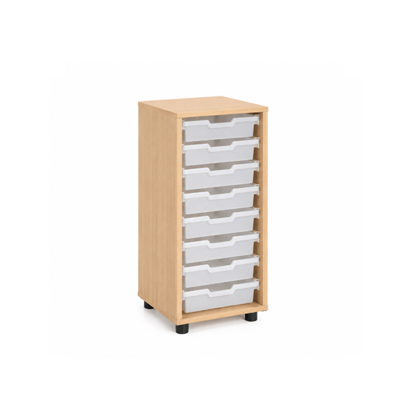 Mueble bajo cubetero Haya 1 col. cubetas Trasl.