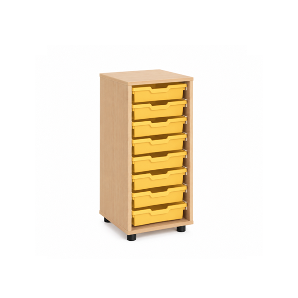 Mueble bajo cubetero Haya 1 col. cubetas Amarillo