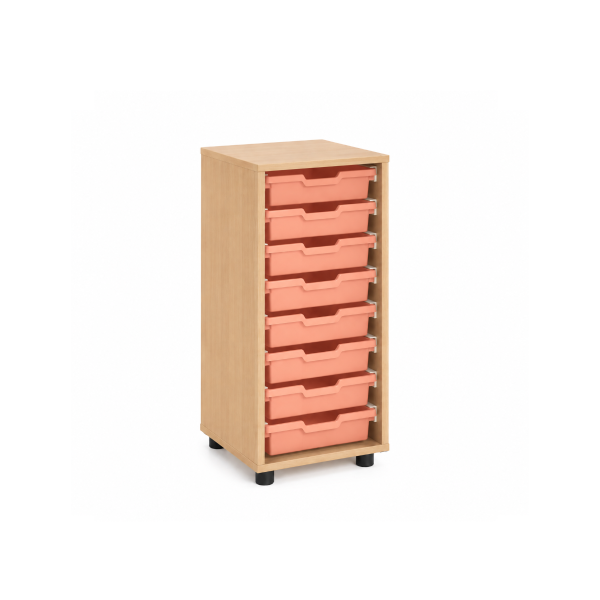 Mueble bajo cubetero Haya 1 col. cubetas Naranja