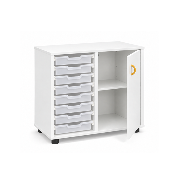 Mueble bajo cubetero Blanco armario pta. cubetas Trasl.