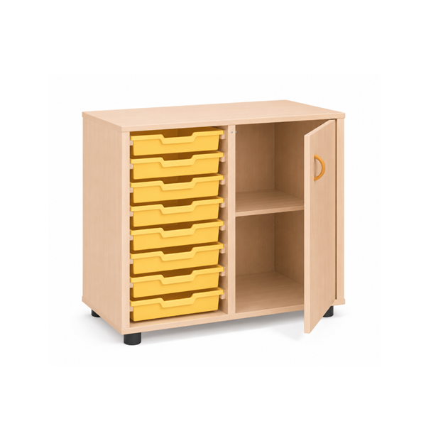 Mueble bajo cubetero Haya armario pta. cubetas Amarillo