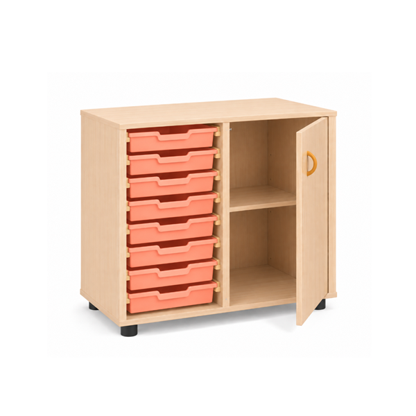 Mueble bajo cubetero Haya armario pta. cubetas Naranja