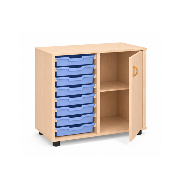 Mueble bajo cubetero Haya armario pta. cubetas Azul