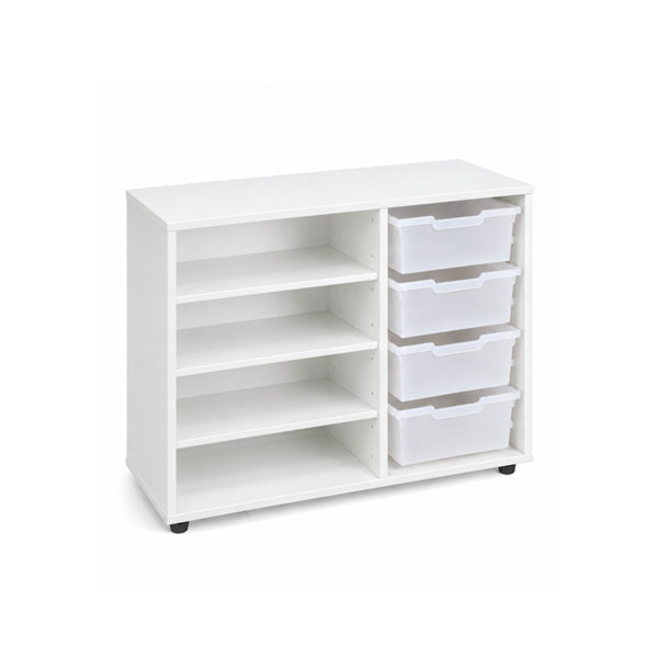 Mueble bajo cubetero Blanco estant. cubetas Trasl.