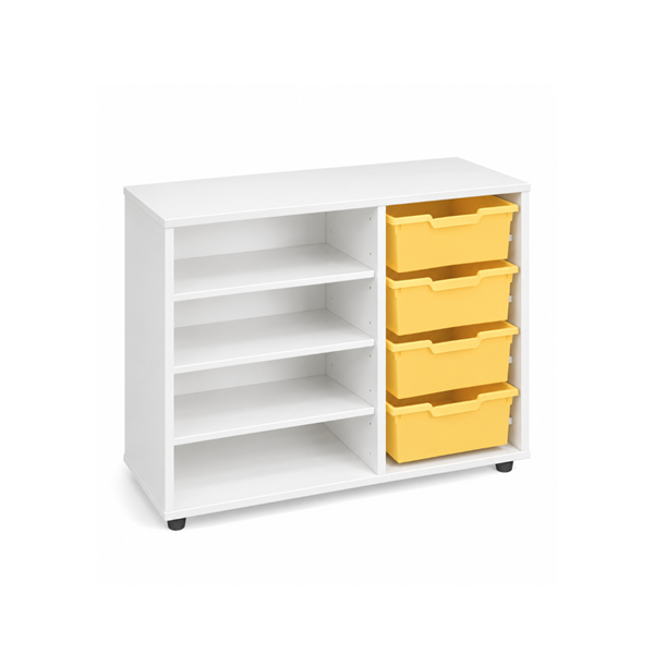 Mueble bajo cubetero Blanco estant. cubetas Amarillo