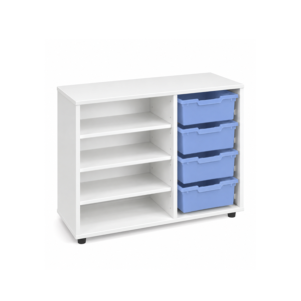 Mueble bajo cubetero Blanco estant. cubetas Azul
