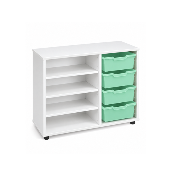 Mueble bajo cubetero Blanco estant. cubetas Verde