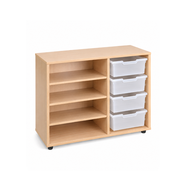 Mueble bajo cubetero Haya estant. cubetas Trasl.