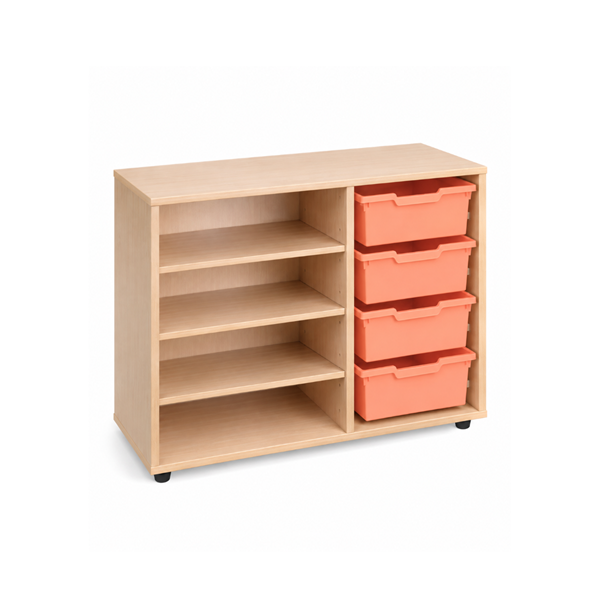 Mueble bajo cubetero Haya estant. cubetas Naranja