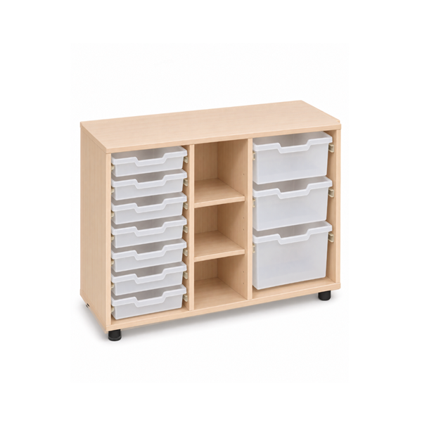 Mueble cubetero bajo Haya 900 cubetas Trasl.