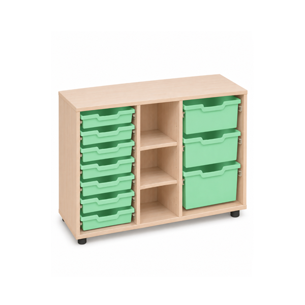 Mueble cubetero bajo Haya 900 cubetas Verde