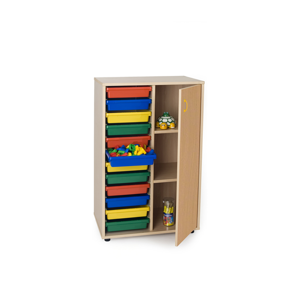 Mueble cubetero y armario intermedio 700 Haya pta. Haya