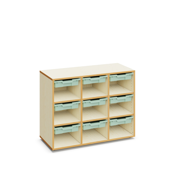 Armario Merit con 9 cubetas pequeñas Light Green