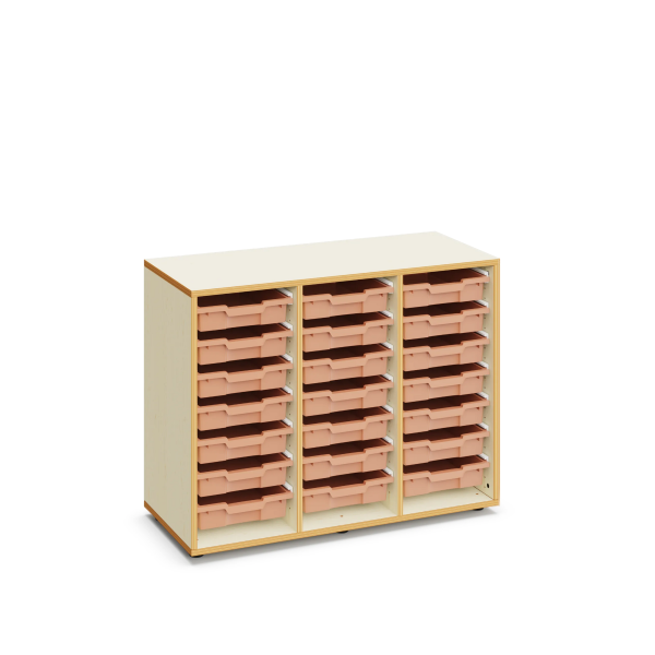 Armario Grace con 21 cubetas pequeñas Light Terracota
