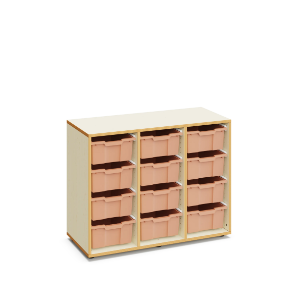 Armario Grace con 12 cubetas grandes Light Terracota
