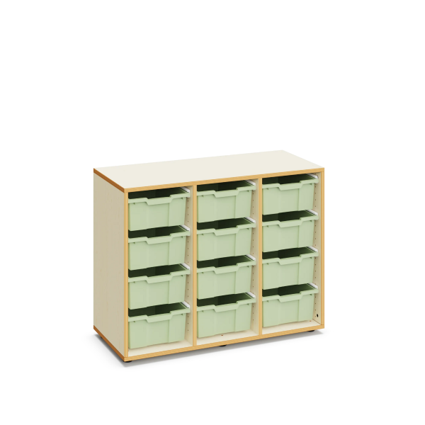 Armario Grace con 12 cubetas grandes Light Green