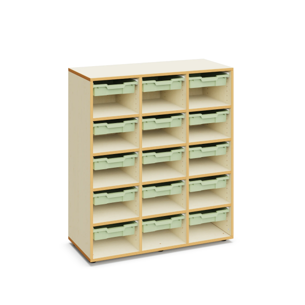 Armario Annie con 15 cubetas pequeñas Light Green